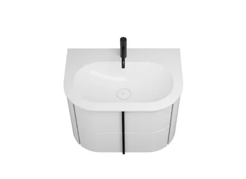 Waschtischeinheit mit Mineralgusswaschtisch und Unterschrank Lavo2.0