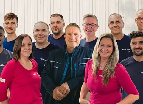 Teamfoto der Firma müller + sohn.