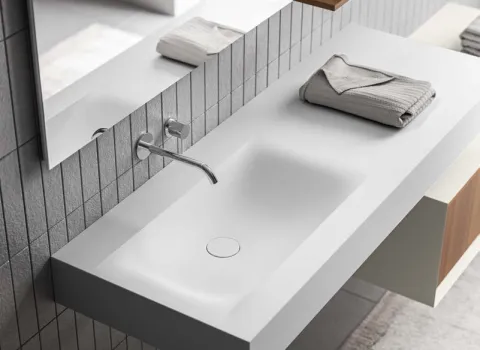 Waschbecken der Iks-Kollektion von Stocco.